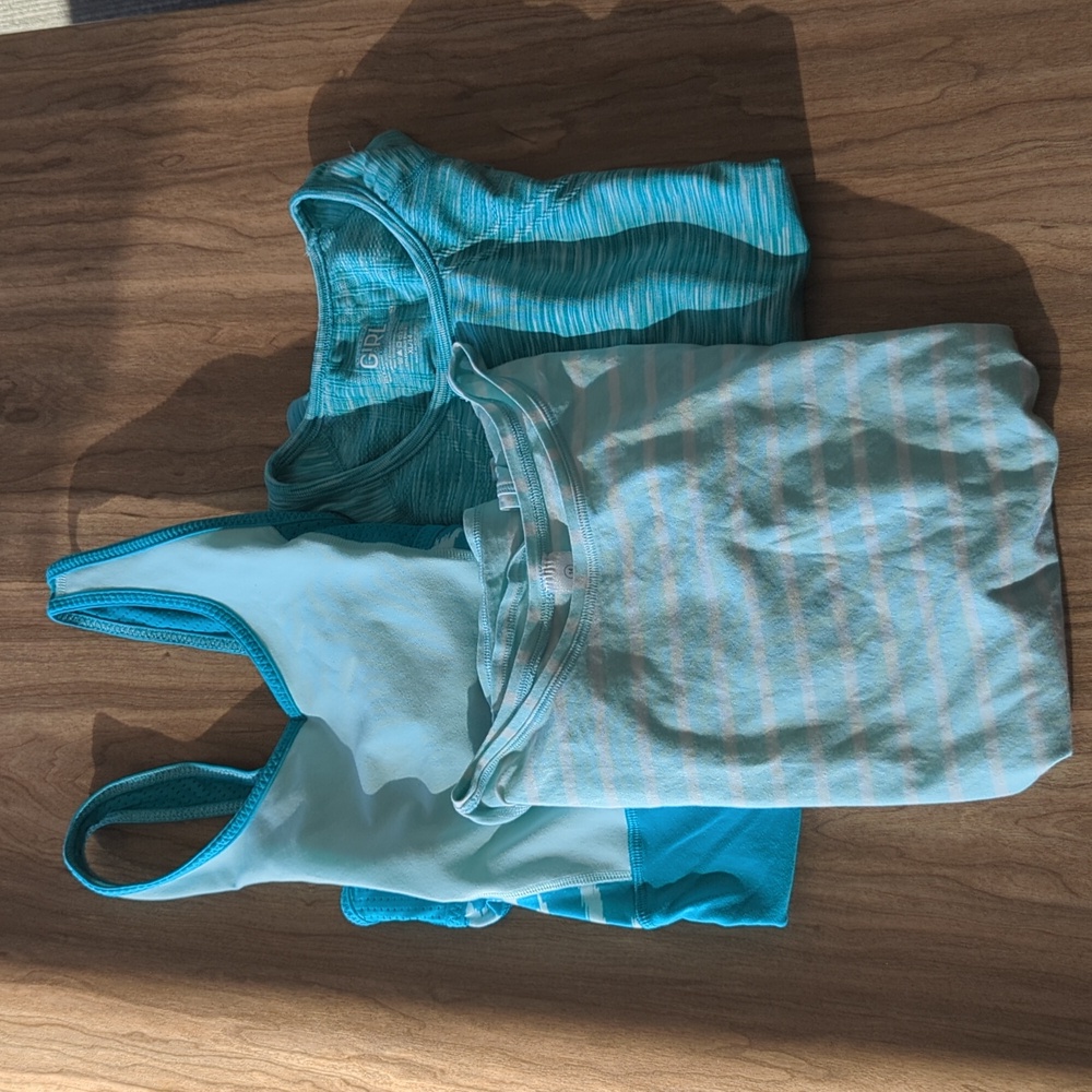 Ivivva/Athleta Girls Athletic Shirts-tank & 2 Short Sleeve Shirts (14)